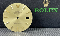 Rolex Datejust Mens 36mm Gold Champagne Jubilee Oyster Stick Dial 16013 16233