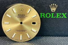 Rolex DateJust 41mm Gold Dial Gold Stick Markers Oyster Jubilee 126333 126303