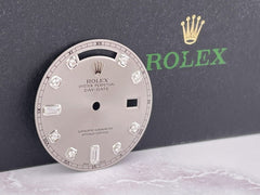 Rolex Day-Date President 36mm FACTORY Grey Silver Diamond Dial 118239 118206