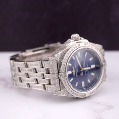 Breitling Callisto 35mm Iced 5ct Diamond Steel Ladies Steel Watch Ref A77346