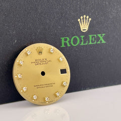 Rolex Datejust 31mm Midsize Gold Champagne Dial FACTORY DIAMOND Ref 68273