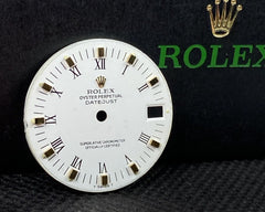 Rolex Datejust Ladies 31mm White Roman Dial Gold Oyster Perpetual Ref 68273