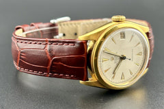 Rolex 31mm 1950s Vintage Gold Shell OysterDate Precision Watch Ref 6066