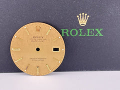 Rolex Datejust Mens 36mm Gold Linen Gold Stick Dial Jubilee Oyster 16013 16233