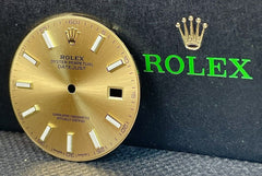 Rolex DateJust 41mm Gold Dial Gold Stick Markers Oyster Jubilee 126333 126303