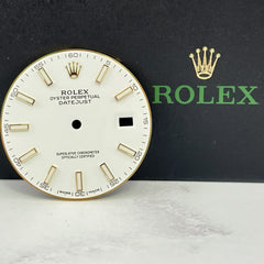 Rolex Datejust 41mm White Dial Yellow Gold Stick Oyster Jubilee Ref: 126333