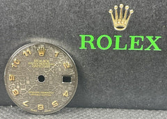 Rolex Datejust Ladies 26mm Black Dial COMPUTER Gold Arabic Markers Ref: 69173