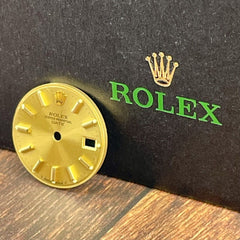 Rolex Date Ladies 26mm Gold Dial Gold Stick Oyster Jubilee Ref 69173 6917