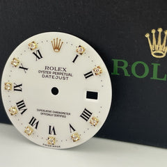 Rolex Datejust Mens 36mm FACTORY White Diamond Roman Dial Jubilee 16013 16233