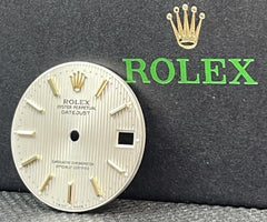 Rolex Datejust Midsize 31mm Silver Tapestry Dial Gold Stick Oyster Jubilee 68273