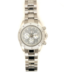 IceTime APEX White 40mm Men's White Gold Steel Watch Iced 0.10ct Diamonds