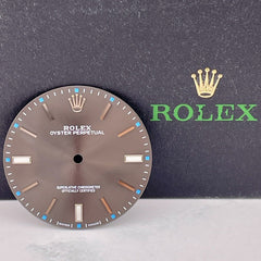 Rolex 39mm Men's Oyster Perpetual Grey Rhodium Dial Stick Jubilee Ref: 114300