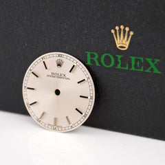 Rolex Oyster Perpetual No-Date 31mm Silver Dial Silver Stick Jubilee Ref: 77080