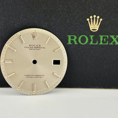 Rolex Grey 36mm Mens Datejust Grey Stick Dial Jubilee Oyster Pie Pan 1601 1603