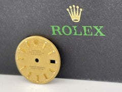 Rolex Datejust Ladies 26mm Yellow Gold Linen Stick Dial Oyster Jubilee Ref 69173