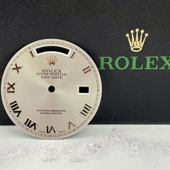 Rolex Day-Date Mens 36mm White Gold Silver Gray Roman Dial President 118239