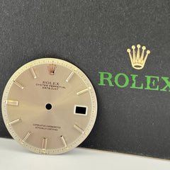 Rolex Grey 36mm Mens Datejust Grey Stick Dial Jubilee Oyster Pie Pan 1601 1603