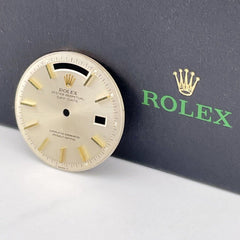 Rolex Day-Date 36mm Silver Dial 18k Gold Stick Non-Quick President Ref: 1803