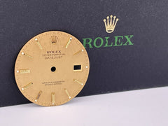 Rolex Datejust Mens 36mm Gold Linen Gold Stick Dial Jubilee Oyster 16013 16233