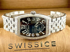 Franck Muller Casablanca 29mm  Custom Iced Out w/4ct Diamonds Watch Ref 7502S6