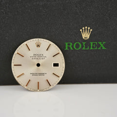 Rolex Datejust Men's 36mm 2-Tone Silver Dial Gold Stick Oyster Jubilee 16013