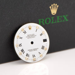 Rolex Datejust Midsize 31mm White Dial FACTORY DIAMOND ROMAN Ref 68273