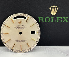 Rolex Day-Date Mens 36mm Silver Dial Yellow Gold Stick President 18238 18038