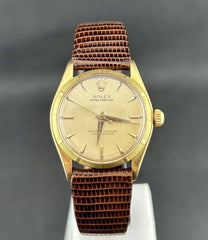 Rolex Vintage 31mm Oyster Perpetual 18K Yellow Gold Watch Ref 6549