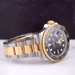 Rolex Submariner Date 40mm 18k Yellow Gold & Steel Black Oyster Watch 116613LN