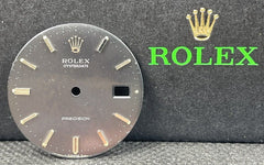 Rolex Oysterate Men's 34mm Blue Linen Dial Silver Stick Oyster Jubilee Ref 6694