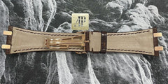 AUDEMARS PIGUET Royal Oak Brown Leather Band 18k Rose Gold Buckle Ref: 15400OR