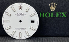 Rolex DateJust 2 Men's 41mm White Dial Silver Stick Steel Index 116300 116334