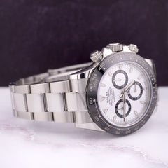 Rolex Daytona Cosmograph 40mm Panda Men Oyster White Dial Chrono Watch 116500LN