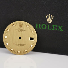 Rolex Date Men's 34mm Gold Linen Dial Gold Stick Oyster Jubilee Model 1501 1505