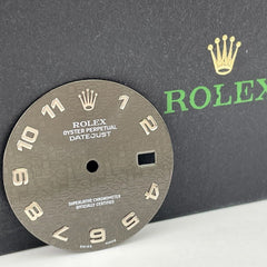 Rolex Men's Datejust 36mm Grey Dial Silver Arabic Oyster Jubilee 16234 16220