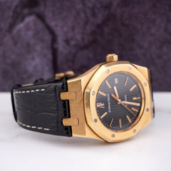 Audemars Piguet Royal Oak 18K Rose Gold  "JUMBO" 39mm Black Dial Watch 15300OR