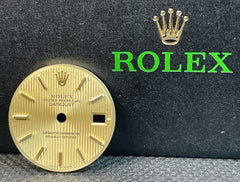 Rolex Datejust Ladies 26mm Gold Tapestry Dial Gold Stick Jubilee Ref: 69173