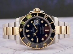 Rolex Submariner 40mm 18k Yellow Gold/Steel Black Dial Men's Watch 116613LN