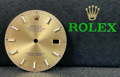 Rolex Mens Datejust 36mm Gold Dial Stick Oyster Jubilee Model: 116233 116203