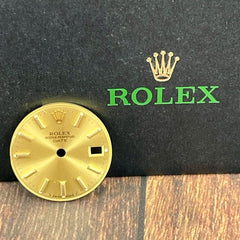 Rolex Date Ladies 26mm Gold Dial Gold Stick Oyster Jubilee Ref 69173 6917