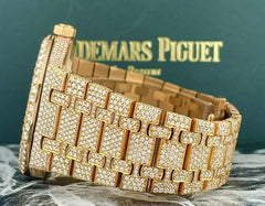 Audemars Piguet Royal Oak 41mm 18k Rose Gold Iced Out 25ct Diamonds Ref 15400.OR