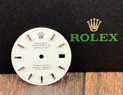 Rolex Men's 36mm Datejust Turn-O-Graph White Dial Silver Stick Oyster 116264