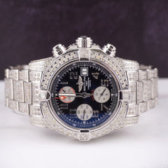 Breitling Avenger ll 43mm Chrono Blue Dial 12ct Mens Steel Auto Watch A13381