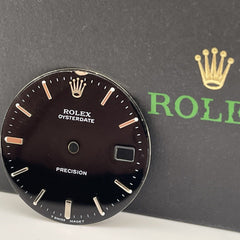 Rolex REFINISHED Oysterdate Precision Men's 34mm Stainless Steel Black Dial 6694