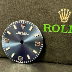 Rolex Oyster Perpetual Midsize 31mm Blue Dial Silver Stick Arabic Ref: 77080