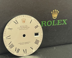 ROLEX DATEJUST 36mm BUCKLEY Silver Dial Black Roman numerals Jubilee Ref 16014