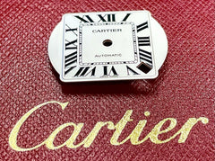 Cartier Santos Galbee XL 33mm Silver Dial Black Roman Automatic Watch Ref 2823