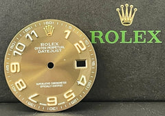 Rolex Datejust 36mm Men's Brown Dial Yellow Gold Arabic Jubilee Oyster 116233