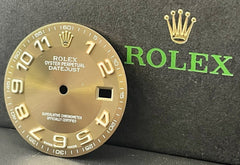 Rolex Datejust 36mm Men's Brown Dial Yellow Gold Arabic Jubilee Oyster 116233