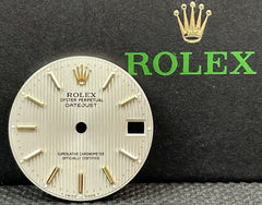 Rolex Datejust Midsize 31mm Silver Tapestry Dial Gold Stick Oyster Jubilee 68273